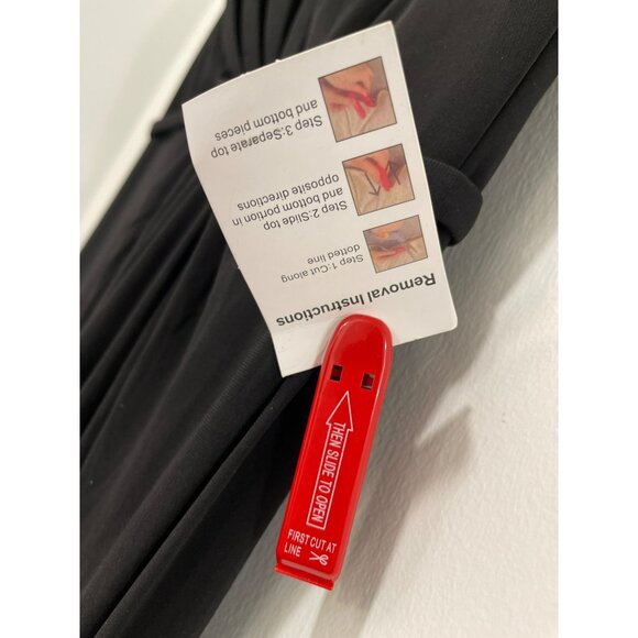 Mac Duggal $498 Black Jersey Beaded Sleeve Maxi Dress Formal Gown Size 10 NWT - Picture 8 of 11